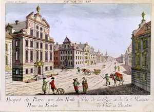 ボストン市庁舎の眺め 作： Franz Xaver Habermann