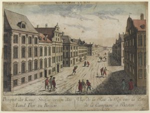 ロワ通りの眺め--ボストン（1776年） 作： フランツ・ザビエル・ハーバーマン