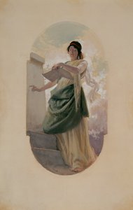 エピグラム、研究、1890（鉛筆、トイレ） 作： Franz Xaver Simm