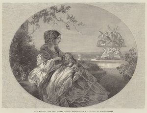 陛下と幼児アーサー王子 作： Franz Xaver Winterhalter
