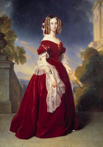 ルイーズ・マリー・テレーズ・シャルロット・イザベル・ドルレアン（ベルギー王妃）（1812-1850）の胸像 Xaver Winterhalter（1806-1873）作画 1841年 Sun.2,15x1,4 m 作： Franz Xaver Winterhalter