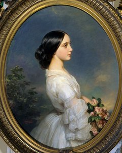 カルメン・アイダ・アグアド（1847-1880）の肖像。フランソワ・クサヴァー・ヴィンターハルター（1806-1873）の絵画 作： Franz Xaver Winterhalter
