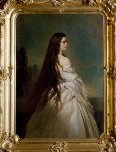オーストリア皇帝（1854年～1898年）およびハンガリー王妃（1867年～1898年）のエリザベート・ド・ヴィッテルスバッハ（1837年～1898年）（シシィ）の肖像 フランツ・クサヴァー・ヴィンターハルター（1806年～1873年）による絵画。