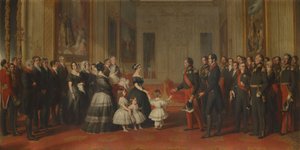 1844年10月8日、ウィンザー城でのフランス国王ルイ・フィリップのレセプション 作： フランツ・ザビエル・ウィンターハルター