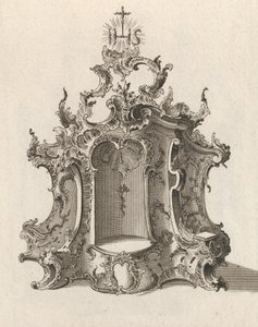 タバナクルのデザイン、シリーズ「タバナクル」のプレート 4、印刷された ca。 1750-56。 作： Franz Xavier Habermann