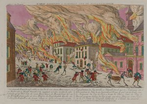 火、ニューヨーク、1776年頃 作： Franz Xaver Habermann