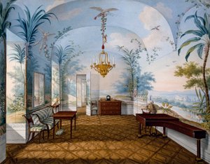 マリアンホールとして知られるシェーンブルン宮殿の絵画ホール 作： Franz Xavier Nachtmann