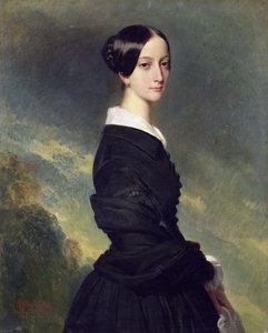 ブラジルのフランシスカ王女の肖像、1824～1898年、1844年。 作： Franz Xaver Winterhalter