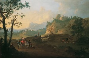 イタリアの風景 作： Franz de Paula Ferg