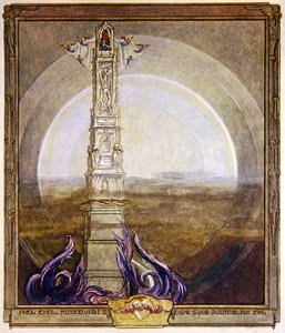 Dantes Divine Comedy、Paradise、Canto I、1921年のイラスト（紙にトイレ） 作： Franz von Bayros