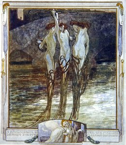 Dantes Divine Comedy、Paradise、Canto XVI、1921年のイラスト（紙にトイレ） 作： Franz von Bayros