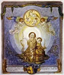 Dantes Divine Comedy、Paradise、Canto XXIV、1921からのイラスト（紙にトイレ） 作： Franz von Bayros