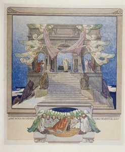 ダンテの「神の喜劇」からのイラスト、煉獄、1921年（紙にトイレ） 作： Franz von Bayros