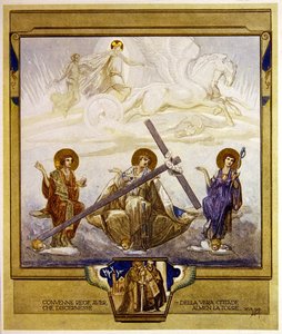 Dantes Divine Comedy、Purgatory、Canto XVIからのイラスト：95、1921（紙にトイレ） 作： Franz von Bayros