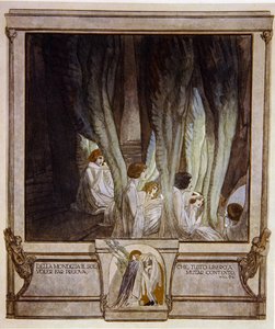 Dantes Divine Comedy、Purgatory、Canto XXIからのイラスト：62、1921（紙にトイレ） 作： Franz von Bayros