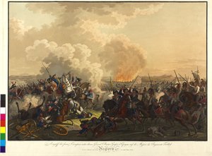 アスペルンの戦い1809年（カラーエングレーヴィング）