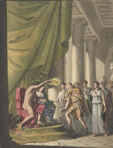勝利のアレゴリー：月桂樹に戴冠される兵士 1814年。 作： Franz von Hauslab