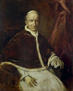 教皇レオ13世。 作： Franz von Lenbach