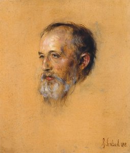 指揮者および作曲家のヘルマン・リーバイ1839-1900、1898の肖像。 作： Franz von Lenbach