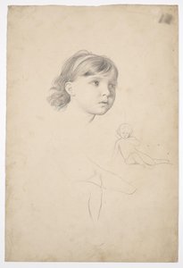 少女の頭部と動きの研究 作： Franz von Matsch