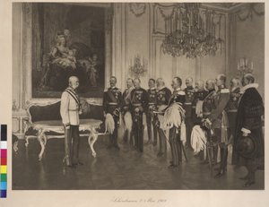 1908年5月8日、ドイツ連邦皇太子がシェーンブルン宮殿を訪問 作： Franz von Matsch