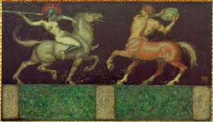 アマゾンとケンタウロス 作： Franz von Stuck