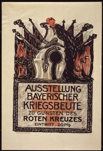 バイエルン戦争の展示会、赤十字に利益をもたらす1915年 作： Franz von Stuck