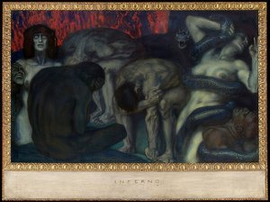 地獄。 1908 作： Franz von Stuck