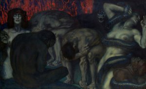 地獄、1908年。 作： Franz von Stuck
