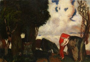 タウリスのイフィゲニア、c。 1890 作： Franz von Stuck