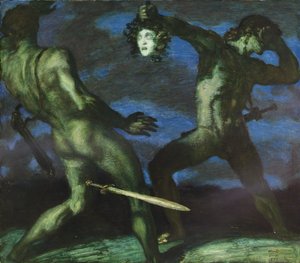 メデューサの頭を持つペルセウス 作： Franz von Stuck