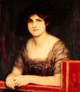 画家の娘メアリーの肖像」1916年頃（油彩） 作： Franz von Stuck