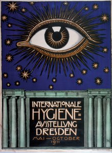 1911年の第1回国際衛生展覧会のポスター、1911年