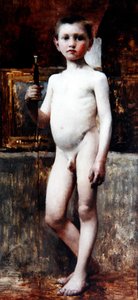 少年、1911年頃（油彩・キャンバス） 作： Franz von Stuck