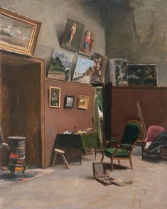 1865年、ファステンバーグ通りにある画家のスタジオ。 作： Frédéric Bazille