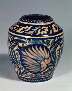 Bushey Heath Potteryの花瓶 作： Fred Passenger