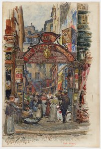 マルシェデザンファンへの入り口-ルージュ、39、ブルターニュ通り 作： Frederic Anatole Houbron
