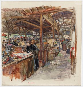 マルシェデザンファンルージュの内部 作： Frederic Anatole Houbron