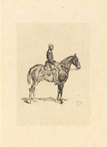 騎手 作： Frederic Auguste La Guillermie after Jean Louis Ernest Meissonier