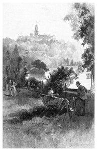 総督官邸、メルボルン、ビクトリア、オーストラリア、1886年。 作： Frederic B. Schell