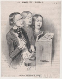 不幸な音楽理論の教師, 1840., 1840. 作： Frederic Bouchot