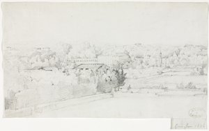 ヴィラ メディチからのボルゲーゼ公園とオランジュリーの眺め 作： Frederic Bourgeois de Mercey