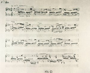 ポーランドの作曲家、フレデリック・ショパン（1810-1849）の「ピアノのためのエチュード op.10」の楽譜。 作： Frederic Chopin