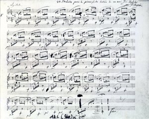 ポーランドの作曲家、フレデリック・ショパン（1810～1849）のピアノ用前奏曲1の楽譜です。 作： Frederic Chopin