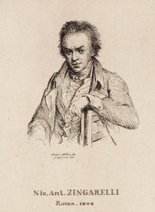 作曲家ニコラ・アントニオ・ジンガレッリの肖像 1752-1837. 作： Frederic Desire Hillemacher