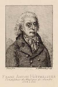 作曲家フランツ・アントン・ホフマイスター1754-1812の肖像。 作： Frederic Desire Hillemacher