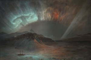 オーロラ、1865 年。 作： Frederic Edwin Church