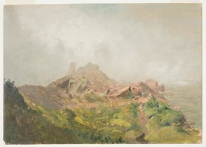アメリカ滝の麓、ナイアガラ 作： Frederic Edwin Church