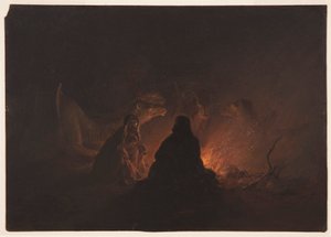 夜のキャンプのベドウィン 作： Frederic Edwin Church
