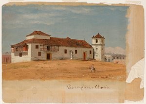 コロンビア、バランキージャの教会 作： Frederic Edwin Church
